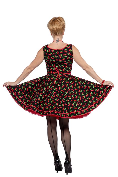 Rockabilly Kleid Cherry Kirsche 50er Jahre Bei Festartikel Schlaudt