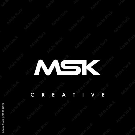 Msk Letter Initial Logo Design Template Vector Illustration Stock