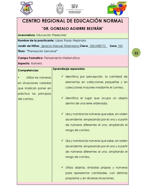 Planeacion De Preescolar Para Enseñar Los Numeros Cómo Enseñar