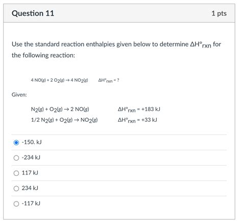 Solved Use The Standard Reaction Enthalpies Given Below To Chegg