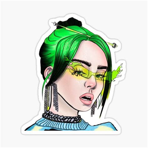 Billie Eilish Sticker By Laydydacmon Redbubble