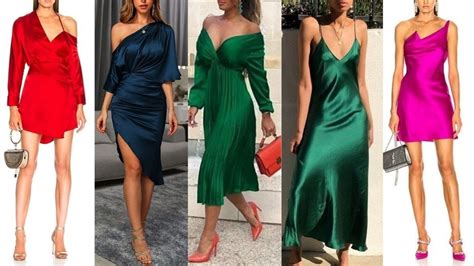 VESTIDOS SATINADOS DE MODA 2022SATIN FASHION DRESSES 2022FASHION