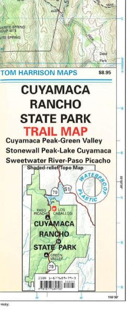 Buy Map Cuyamaca Rancho State Park California By Tom Harrison Maps