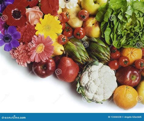 Fruit Vegetables And Flowers Stock Photo Image Of Orange Salad