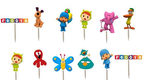 Pocoyo Cupcake Toppers 12pc 24 Pc 36pc Etsy