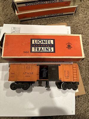 POSTWAR 1949 LIONEL LINES TRAINS A T S F OPERATING BOX CAR No 3464 O