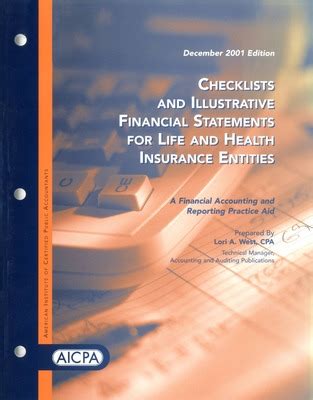 Checklists And Illustrative Financial Statements For Life And Health I