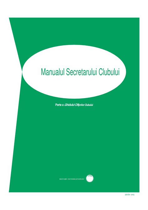 PDF Manualul Secretarului Clubului Down Rotary2241 Orgdown