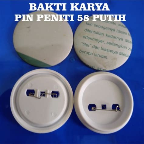 Jual Bahan Baku Pin Peniti Mm Putih Tanpa Mika Kota Cimahi Bakti