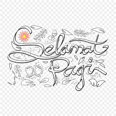 Selamat Vector Png Images Selamat Pagi Outline Objects Write Png