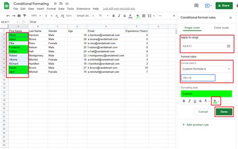 Bedingte Formatierung In Google Sheets Excel Hilfe Ch