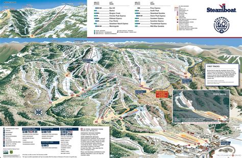 Steamboat Ski Trail Map Canvas Print Steamboat Colorado Ski Map