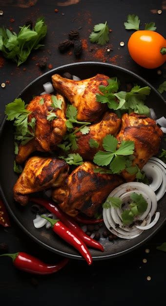 Premium Photo Tandoori Chicken Dish Poster With Tandoor Oven And