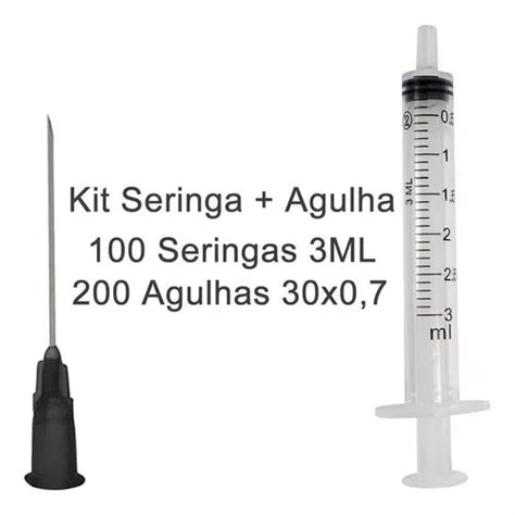 Kit Seringa Ml Luer Slip C Agulha X C Parcelamento Sem