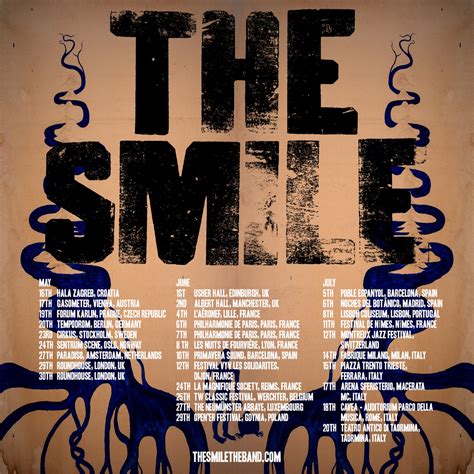 The Smile Tour Dates 2024 Tickets - Dulcy Glennis