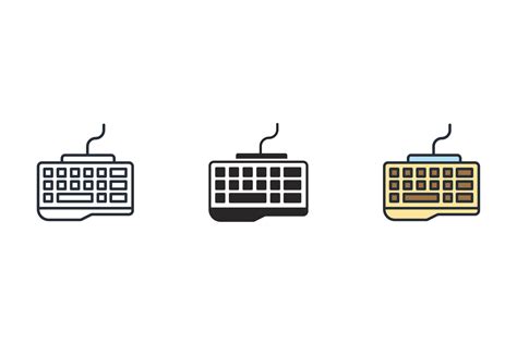 Keyboard icons symbol vector elements for infographic web 9485033 ...