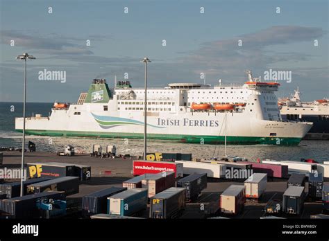 The Irish Ferries Ferry Isle Of Inishmore Docking In The Rosslare