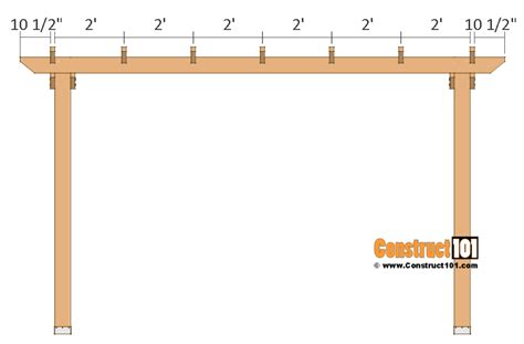 Pergola Plans - 10x12 - Free PDF Download - Construct101