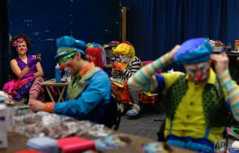 Ringling Bros Clowns Take A Break Between Acts In Clown Alley A Private Area Backstage