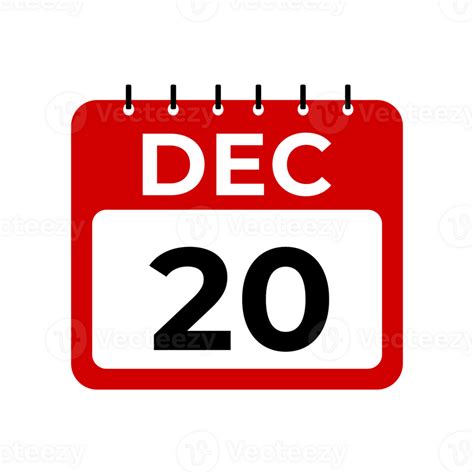 dezembro 20 calendário lembrete. 20 dezembro diariamente calendário ...