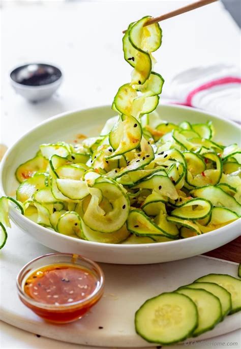 An Easy Asian Cucumber Salad With Vibrant Sweet And Sour Sesame Garlic Dressing This Sal