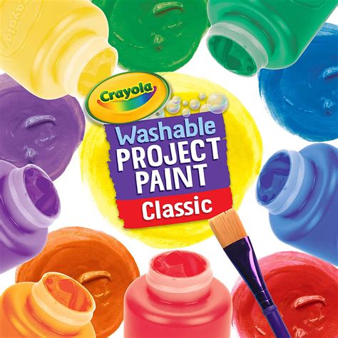 Crayola washable kids paint premium washable quality easily washes from skin and most washable ...