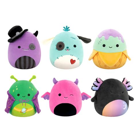 Squishmallows 7.5" Halloween Plush 6 Pack – Unicorn & Punkboi