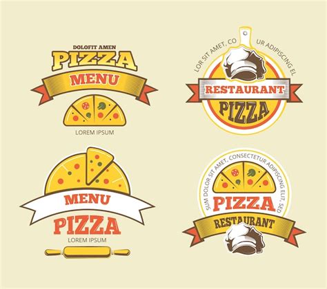 Premium Vector Pizza Vector Labels Logos Badges Emblems For Fast