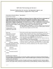 My Notes Nur Module Indications For Anemia Hematopoietic Agents