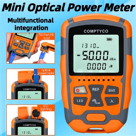 Mini Medidor De Energia Ptica Luz Led Cabo De Fibra Port Til Ftth