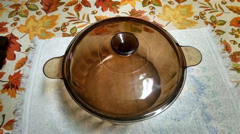 Vision Corning Usa Amber 4 5 Liter Paneled Sides Heavy Dutch Etsy