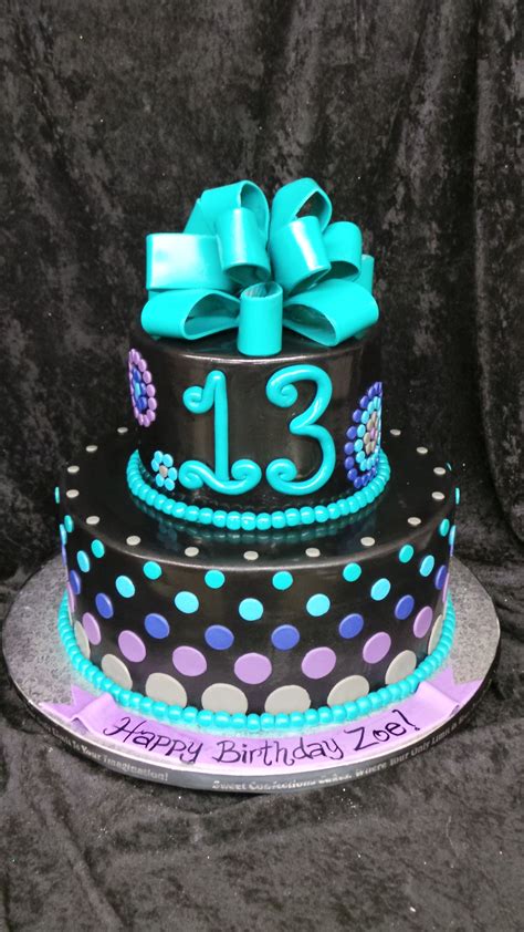 13 Birthday Celebration Cake | Celebration cakes, Sweet 16 birthday ...