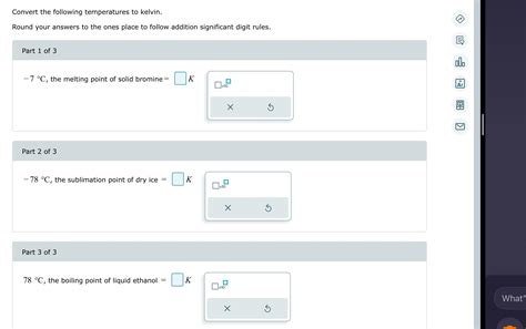 Solved Convert The Following Temperatures To Kelvin Round Chegg