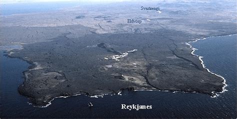 Reykjanes, the landward extension of the Reykjanes ridge. The fields ...