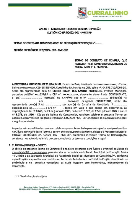 ANEXO II MINUTA DE TERMO DE CONTRATO 007 1 OK Prefeitura Municipal