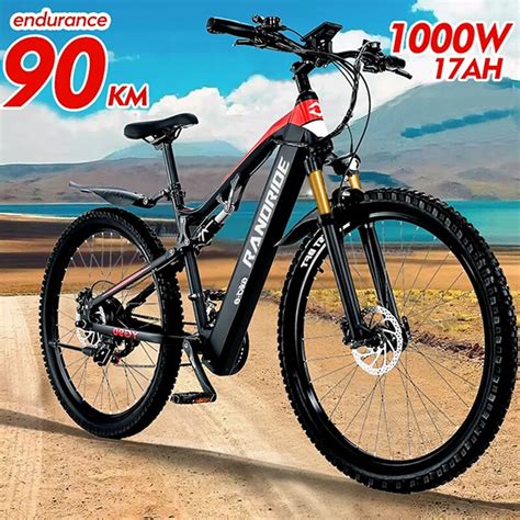 New Randride 1000W YG90 27 5 Inch Electric Bike Aluminum Alloy Full