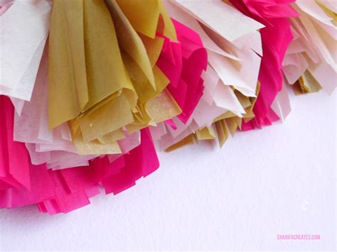 How To Make Tissue Paper Tassels Sharifa Creates