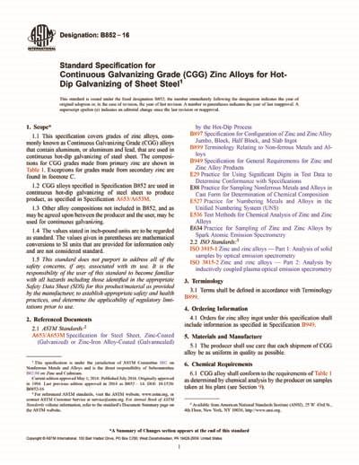 Astm B Standard Specification For Continuous Galvanizing Grade Hot