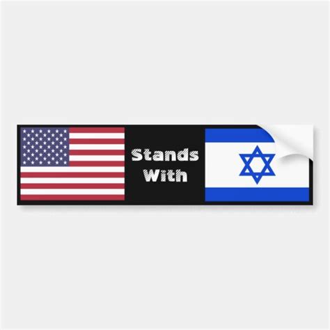 America Stands With Israel Bumper Sticker | Zazzle.com