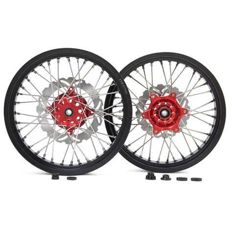 Tarazon Supermoto Front Rear Wheels Rims Hubs Rotors For Honda