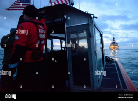 Crewmembers Aboard A Long Range Interceptor Lri Cutter Boat Approach