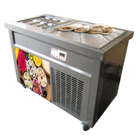 Ric800 Rolled Ice Cream Machine 6 Compartments Roll Ice Cream