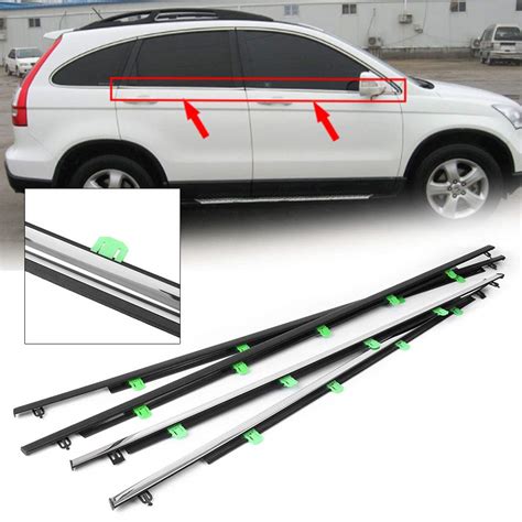 Buy Newsmarts 4pcs Weatherstrip Window Molding Trim Car Outside Window