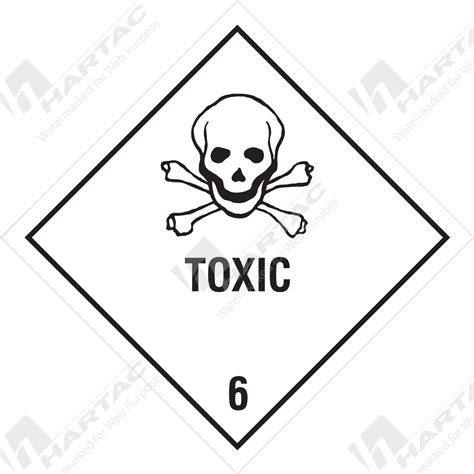 Hazardous Goods Labels And Placards Hazchem Sign Hgl Toxic 6