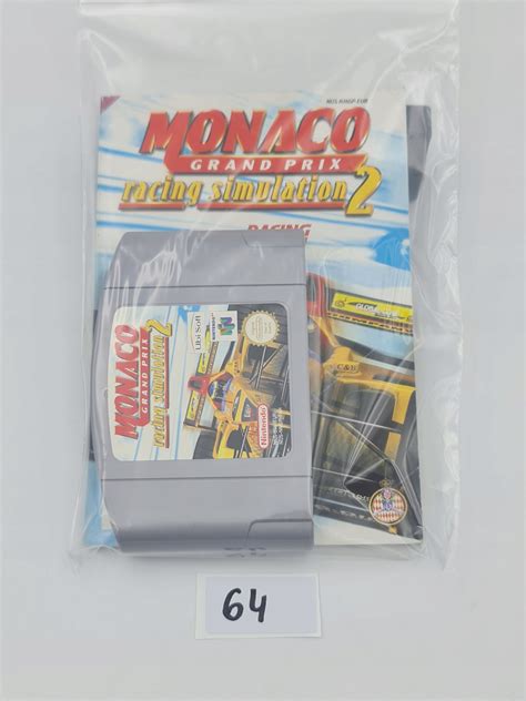 Nintendo Monaco Grand Prix Racing Simulation Stan U Ywany Z