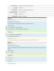 Examen Estad Stica B Docx Comenzado El Estado Finalizado En Tiempo