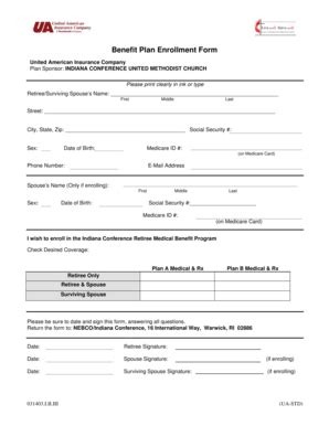 Fillable Online Benefit Plan Enrollment Form AmWINS Group Fax Email