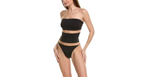 Norma Kamali Bishop Nude Insert One Piece In Black Lyst UK