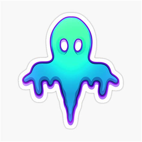 Slime Ghostie Sticker For Sale By Silentnoiseart Redbubble