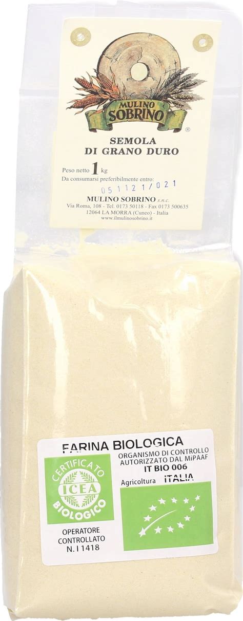 Mulino Sobrino Semola Di Grano Duro Bio Kg Piccantino Shop Online